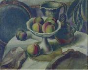 Edward Middleton Manigault Peaches in a Compote china oil painting artist